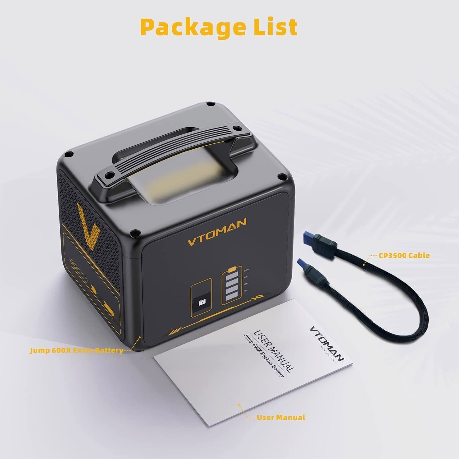 Premium 640Wh LiFePO4 Solar Expansion Battery with BMS for Jump 600X