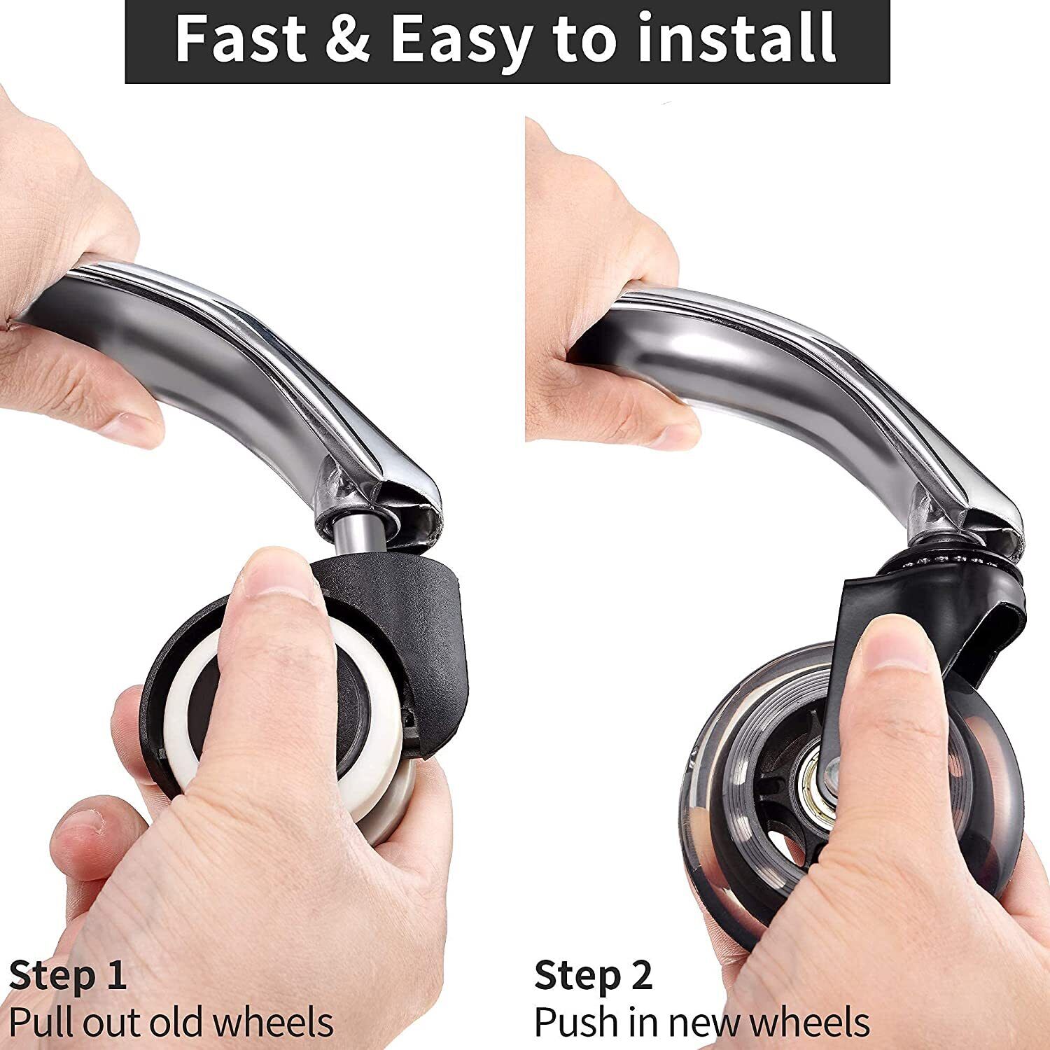 3 Pack Rollerblade Chair Wheels - 7/16 Stem for All Floors - SuperSaverAU - view 6
