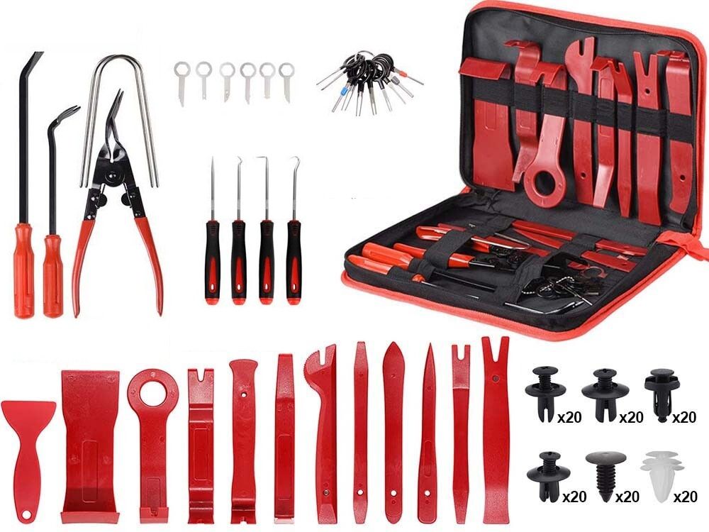 Premium 158 Piece Car Trim Removal Tool Set with Pry Bar Kit