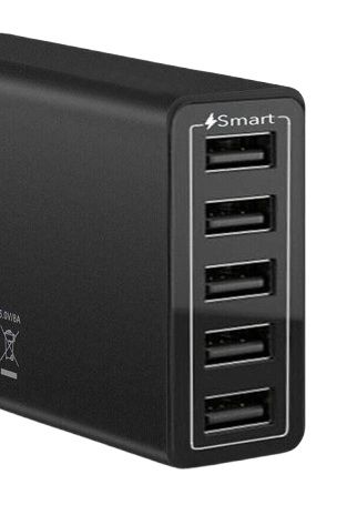 Premium 40W 5 Port USB Wall Charger Fast AC Travel Adapter