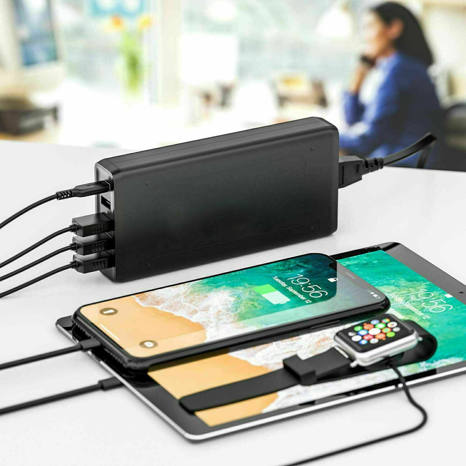Premium 40W 5 Port USB Wall Charger Fast AC Travel Adapter