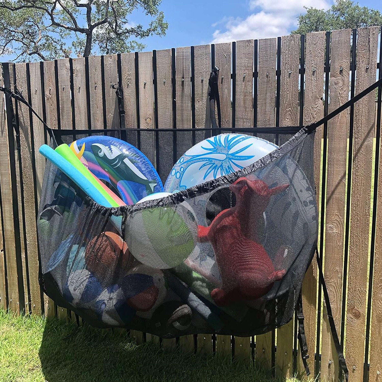 Premium Heavy Duty Pool Toy Storage Net Bag - 145 x 145cm