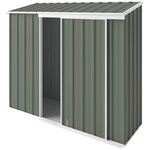 Custom Narrow Slider Shed 2.25 x 0.78m Mist Green - SuperSaverAU - view 1