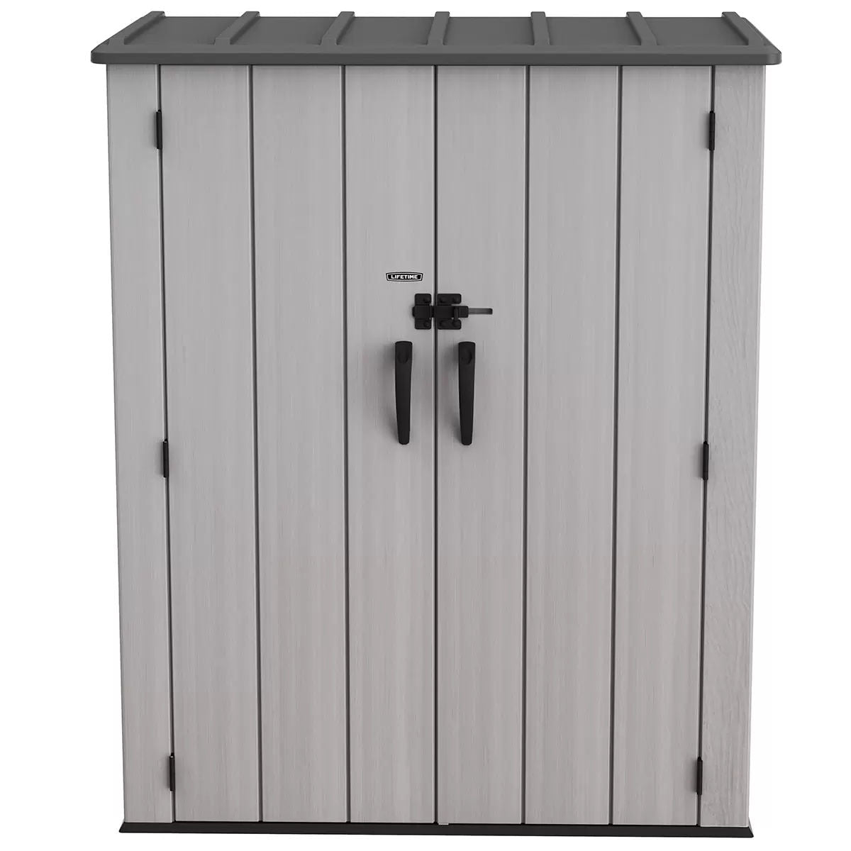 Lifetime Vertical Shed with Shelves, 173.9 x 142.5 x 73.6 cm, Durable, Weather Resistant - SuperSaverAU - view 4