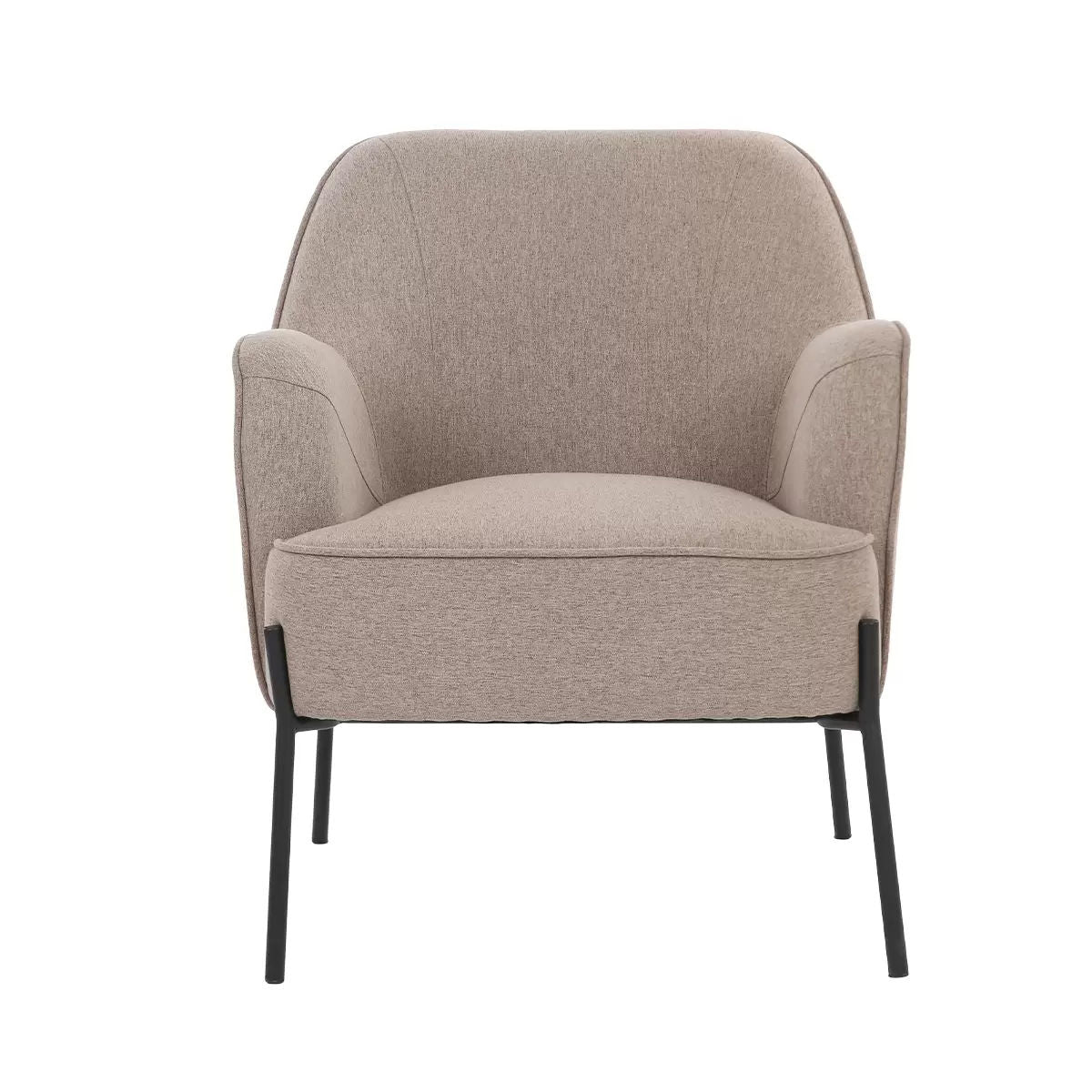 Hugo Upholstered Armchair - Light Brown with Modern Design - SuperSaverAU - view 3