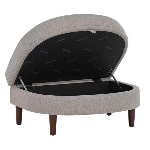 Accent Chair with Storage Ottoman - Ergonomic Barrel Design - SuperSaverAU - view 1