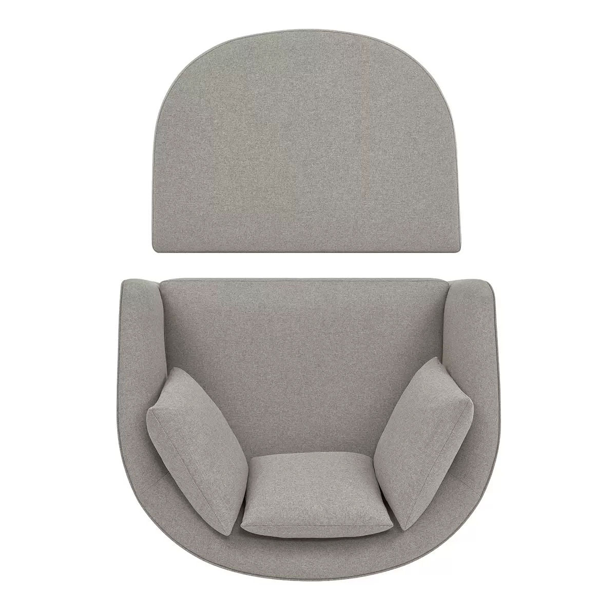 Accent Chair with Storage Ottoman - Ergonomic Barrel Design - SuperSaverAU - view 6