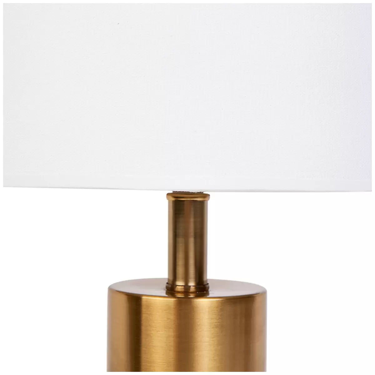 Lane Table Lamp White - Natural Marble Base, Brass Finish, 2.8 x 4.4 x 5 cm - SuperSaverAU - view 3