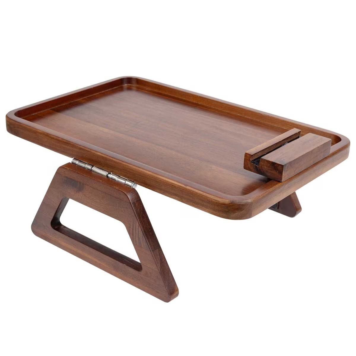 Smart Design Acacia Sofa Armrest Tray - Spring Loaded - SuperSaverAU - view 1