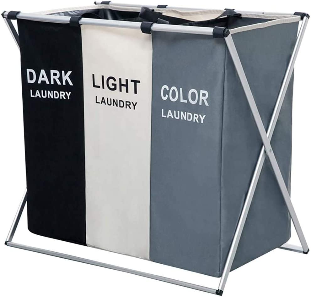 3 in 1 Large 135L Laundry Hamper Basket - Waterproof, Foldable, Aluminum Frame - SuperSaverAU - view 1