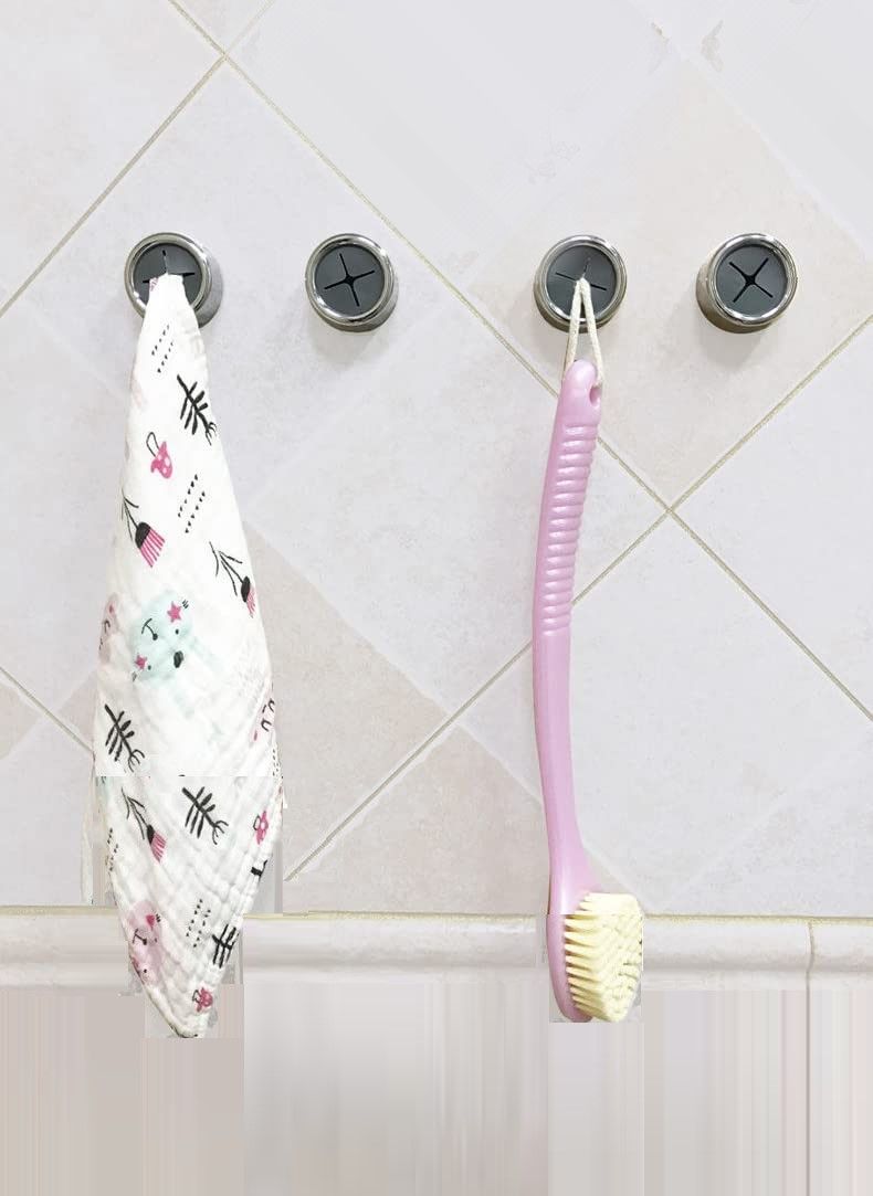 3 Pack Self Adhesive Round Towel Hooks, 4x4x3 cm, Easy Install for Kitchen & Bathroom - SuperSaverAU - view 4