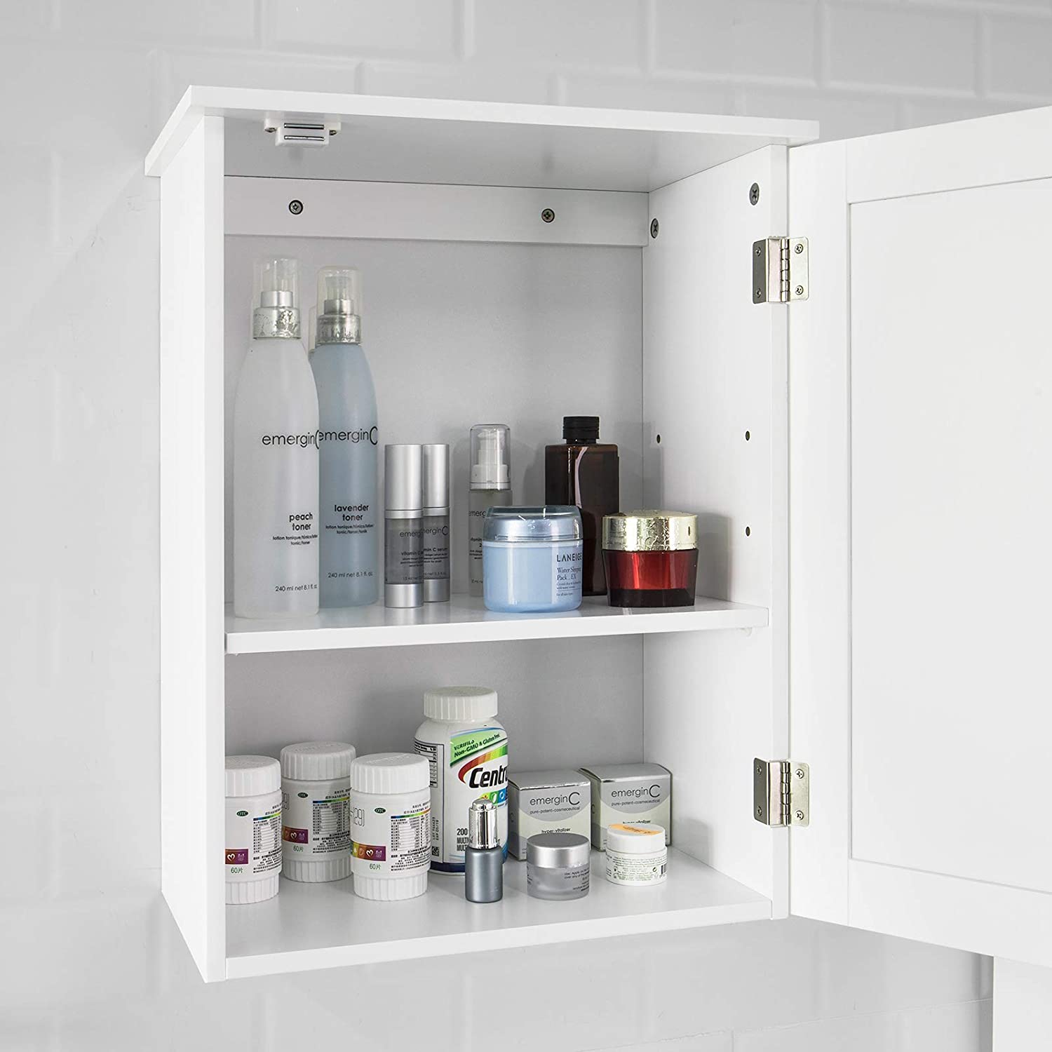 White Wall Cabinet with Door 40x52cm - SuperSaverAU - view 5