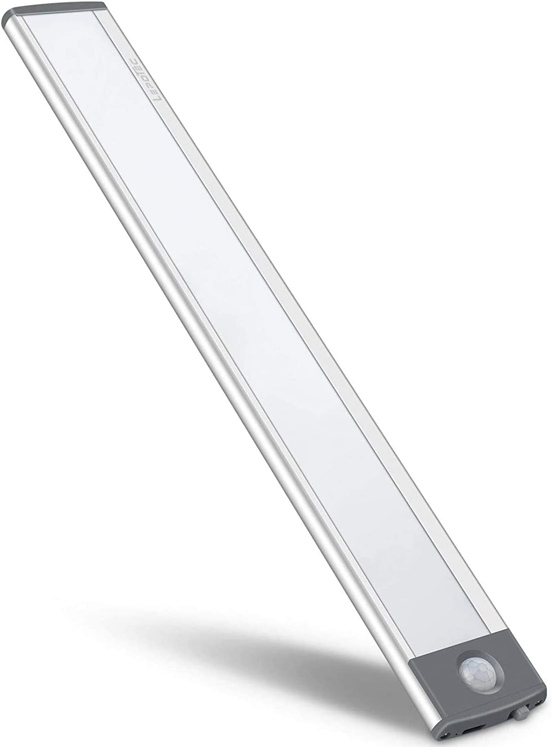 54 LED Rechargeable Under Cabinet Night Light, Motion Sensor, 40x4x2 cm, Silver/White - SuperSaverAU - view 1