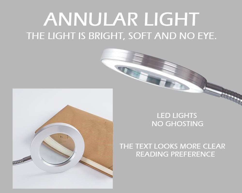 Lighting LED 8X Magnifying Lamp 7.9x17x17cm with Metal Clamp & USB Plug - SuperSaverAU - view 4