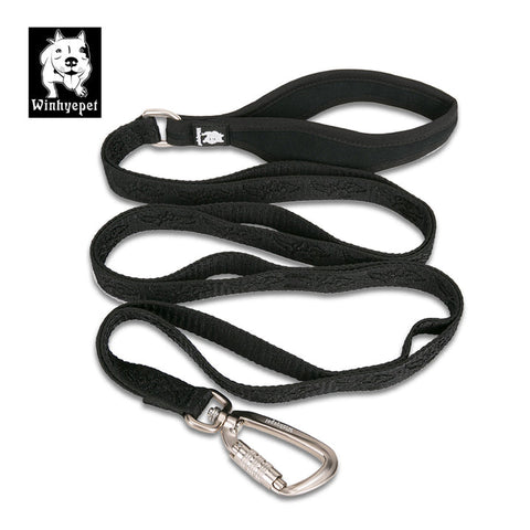 Whinyepet Active Dog Lead - Black, Padded Handle, Multi-Function, L - SuperSaverAU - view 1