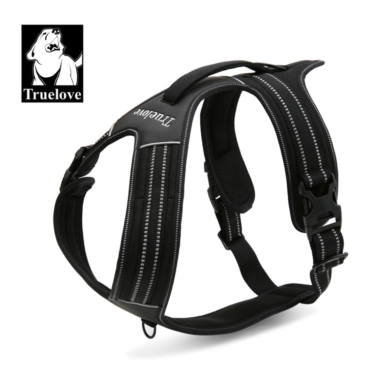 Premium Black Reflective Heavy Duty No Pull Dog Harness Size XL
