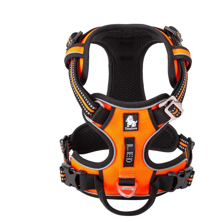 Premium Orange Adventurer 3M Reflective No Pull Dog Harness Size XL