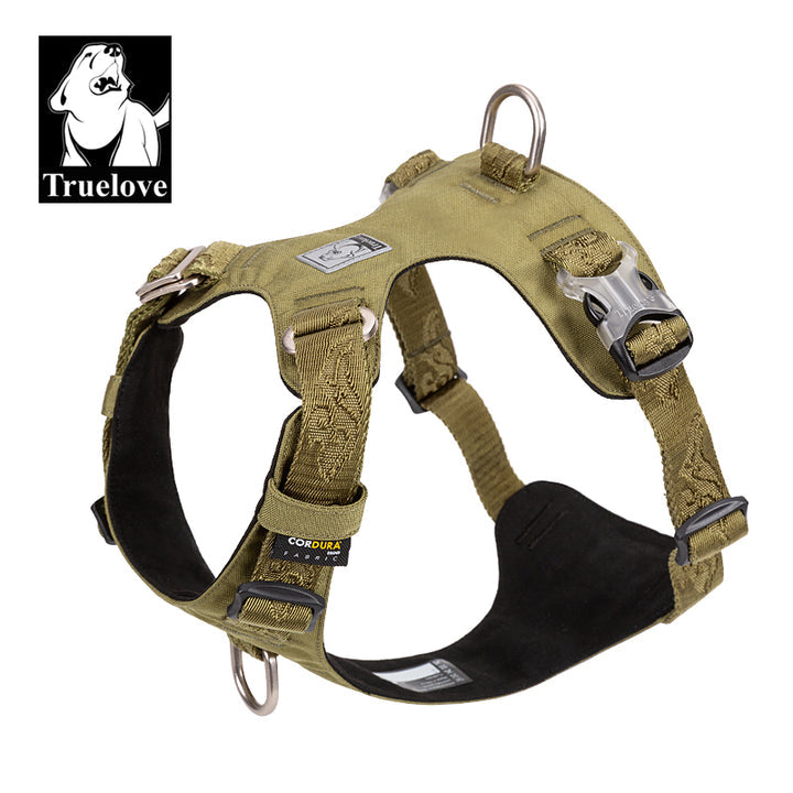Premium Army Green Lightweight Tactical Dog Harness Size M