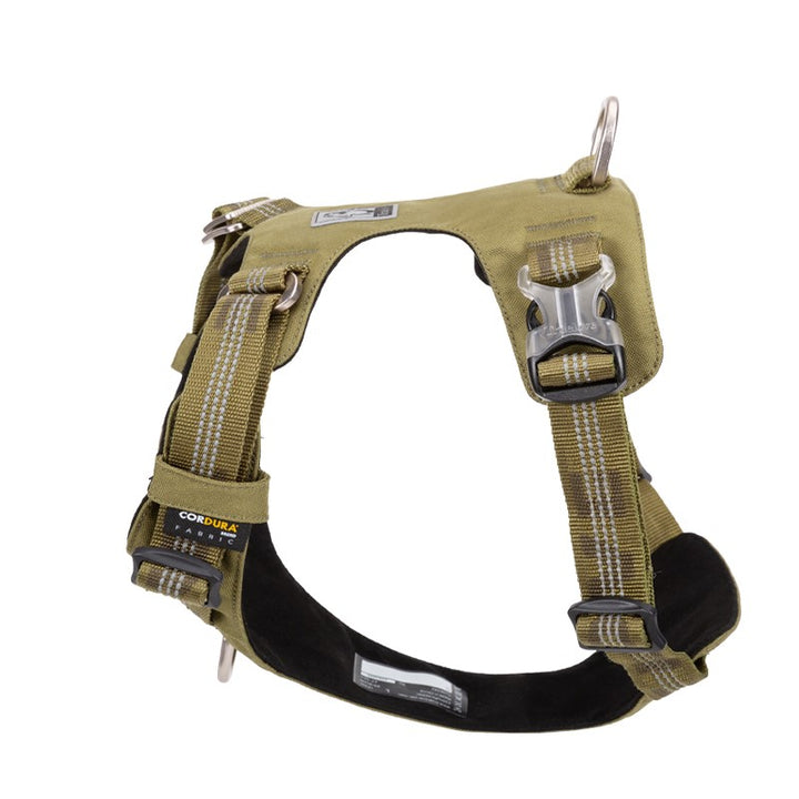 Premium Army Green Lightweight 3M Reflective No Pull Dog Harness Size L