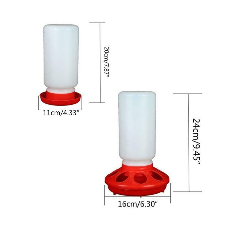Cheeky Chooka Chick Waterer & Feeder Set 1kg Feeder & 1L Waterer, Red - SuperSaverAU - view 2