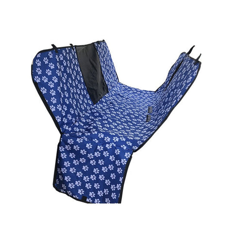Premium Blue Waterproof Pet Car Seat Cover Hammock with Mesh Window