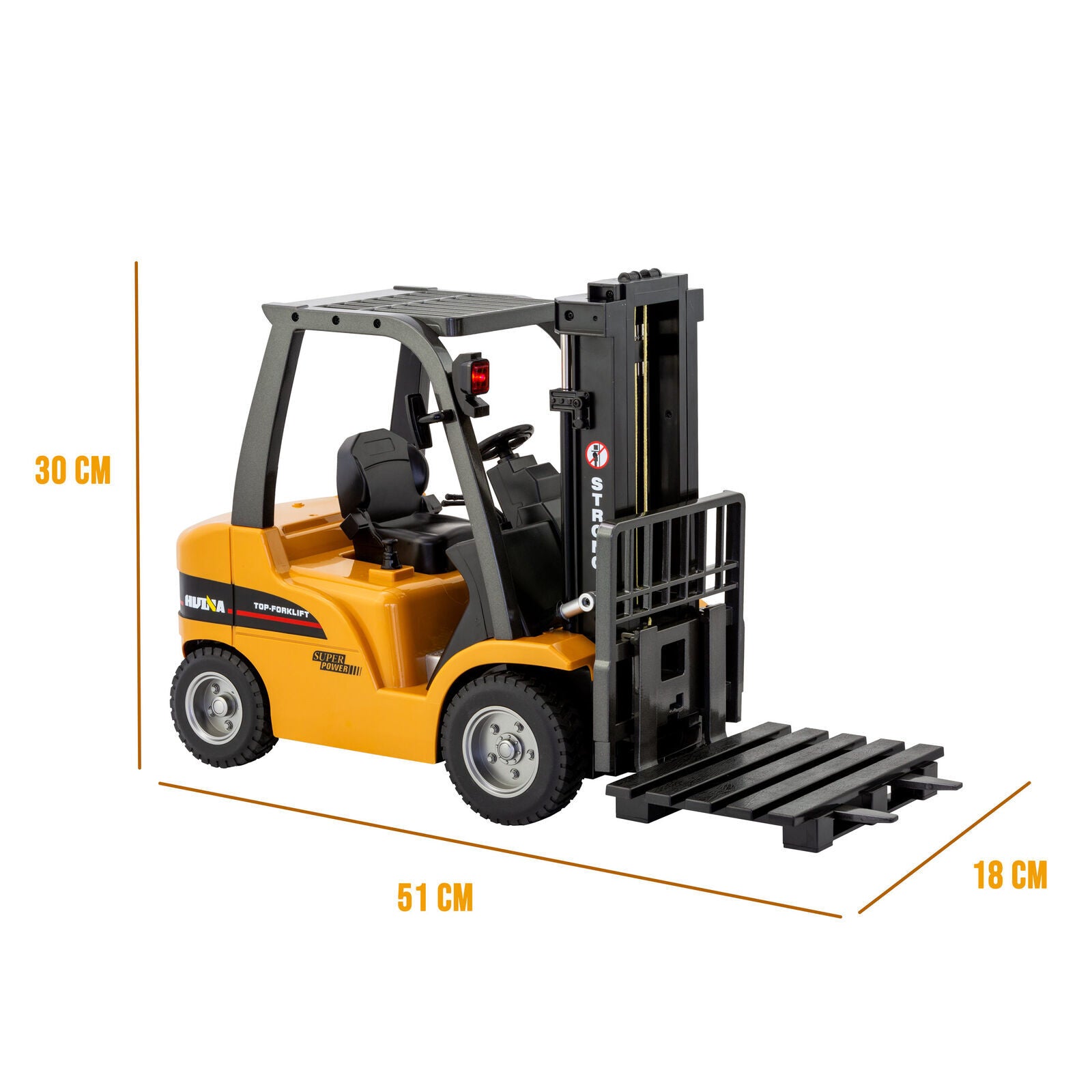 Metal Remote Control Forklift 1:10 Scale 2.4G with Lifting Function - SuperSaverAU - view 2