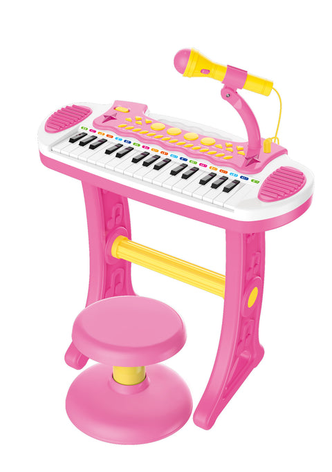 Children's Electronic Keyboard with Stand (Pink) Musical Instrument Toy - SuperSaverAU - view 1
