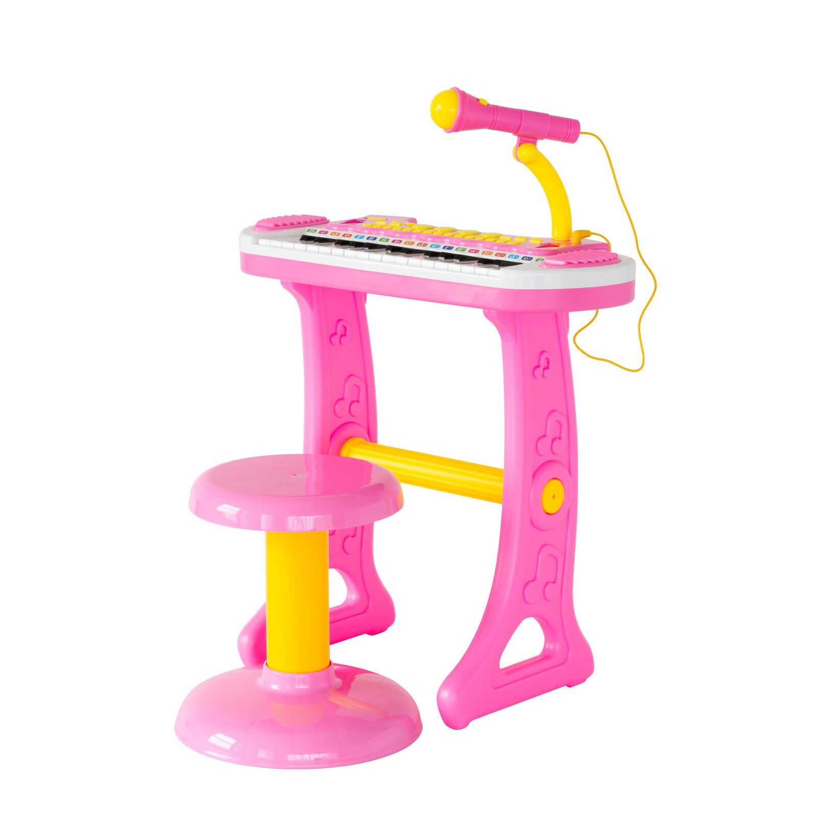 Children's Electronic Keyboard with Stand (Pink) Musical Instrument Toy - SuperSaverAU - view 3