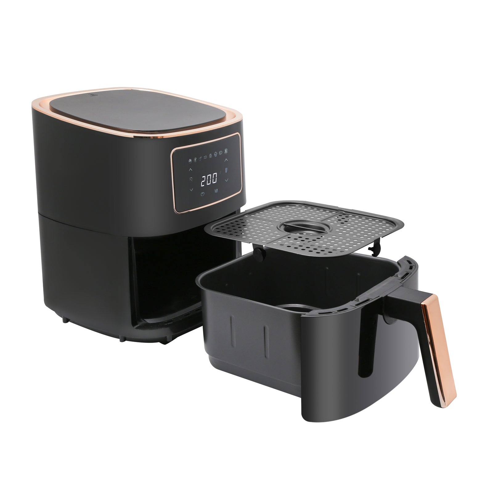 7L Digital Air Fryer (Black) 1700W, 200C, 8 Cooking Settings - SuperSaverAU - view 3