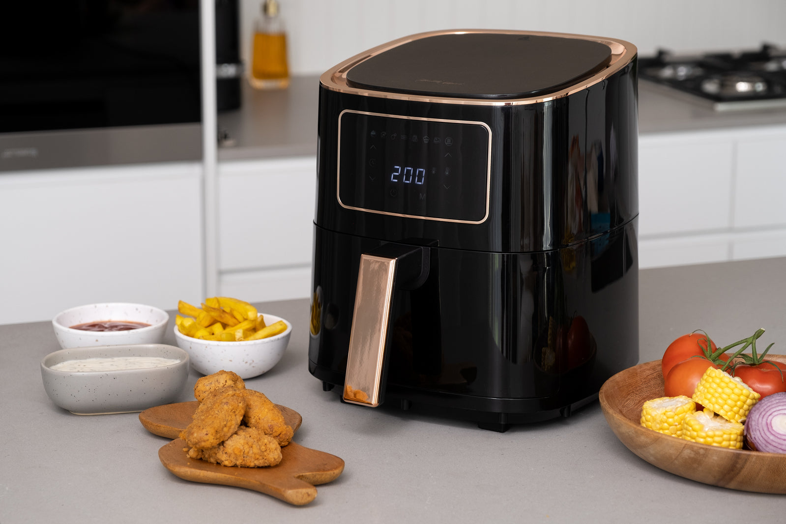 7L Digital Air Fryer (Black) 1700W, 200C, 8 Cooking Settings - SuperSaverAU - view 7