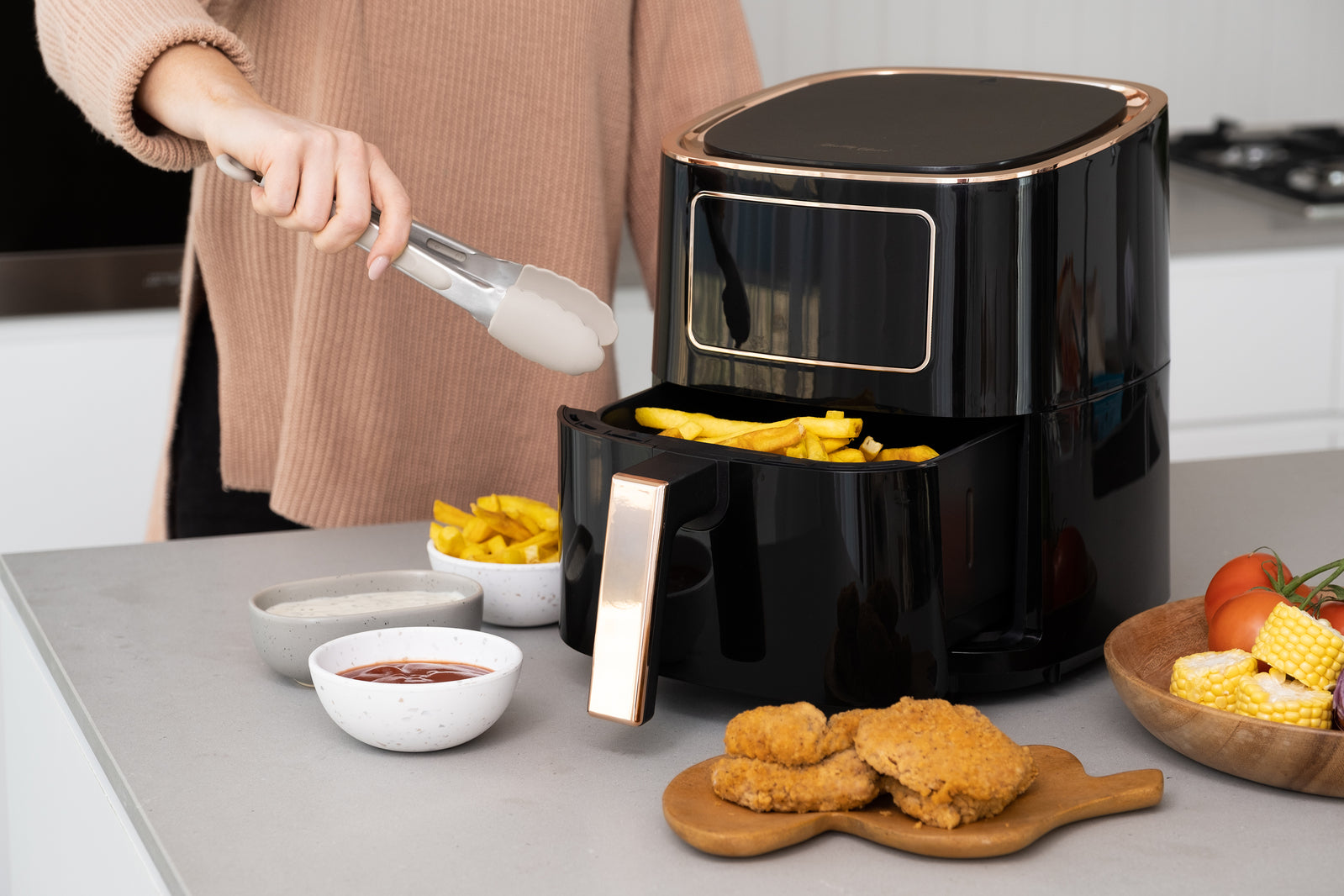 7L Digital Air Fryer (Black) 1700W, 200C, 8 Cooking Settings - SuperSaverAU - view 8