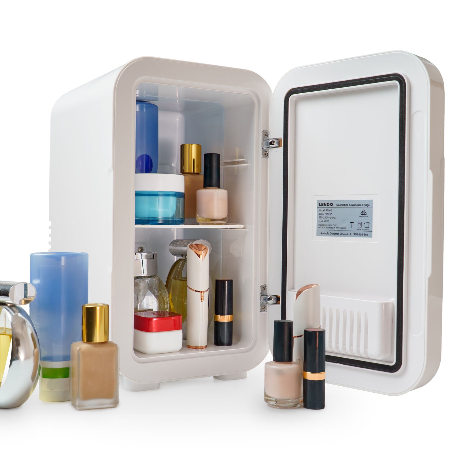Lenoxx 6L Touch Operated Skincare Fridge with Mirror Door & Light - SuperSaverAU - view 6