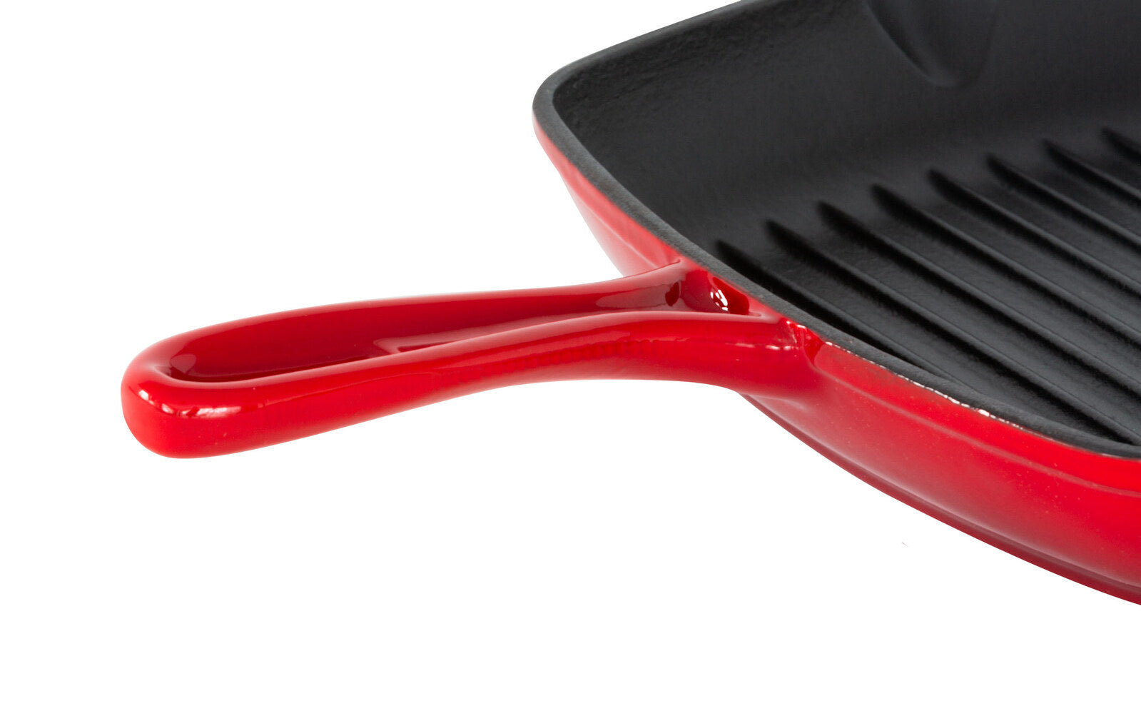 Enamelled Cast Iron Square Grill Pan (44 x 30 x 4.7 cm) - Red - SuperSaverAU - view 3