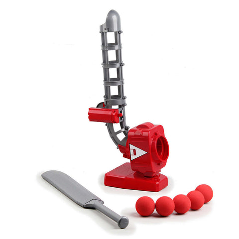 Cricket Ball Pitcher with 3 Adjustable Angles & 5 Soft Ball Capacity Battery Operated - SuperSaverAU - view 1