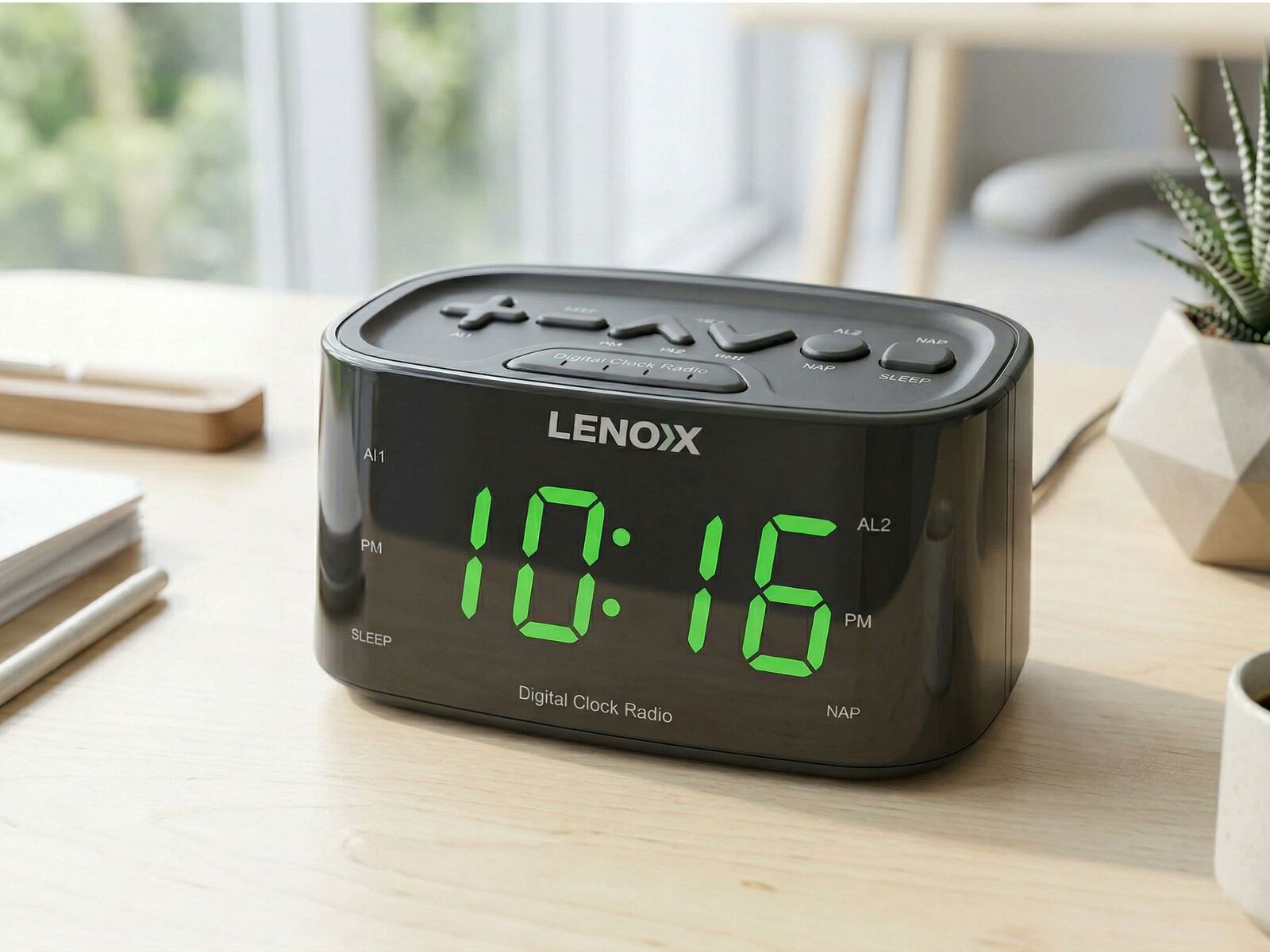 Smartphone-Charging USB Alarm Clock with FM Radio, Dual Alarm & Large 1.2" LED Display - SuperSaverAU - view 4