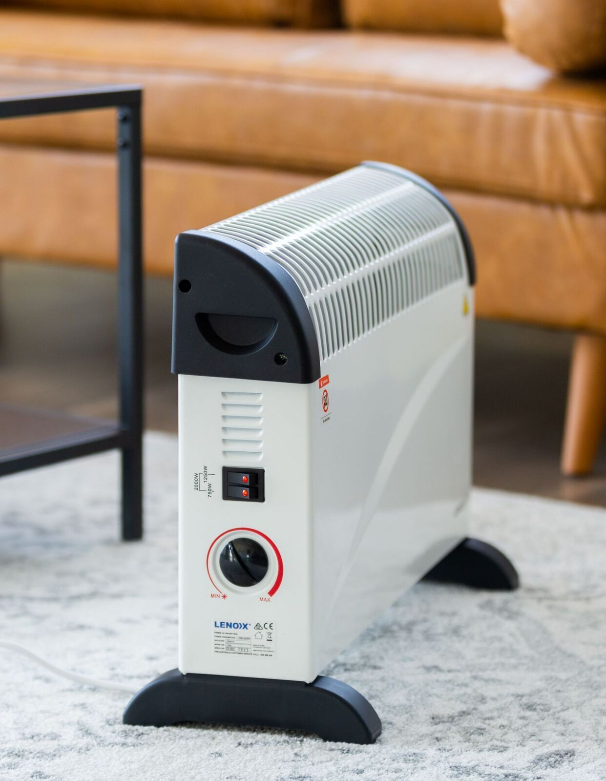 Premium Portable 2000W Convector Heater with 3 Heat Settings