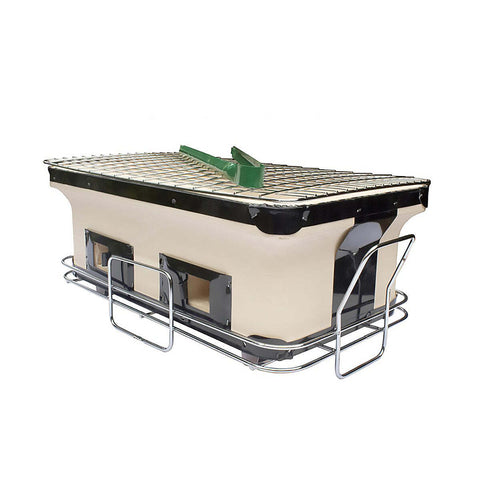 Portable Hibachi Tabletop Grill Dual Charcoal BBQ Chambers - SuperSaverAU - view 1
