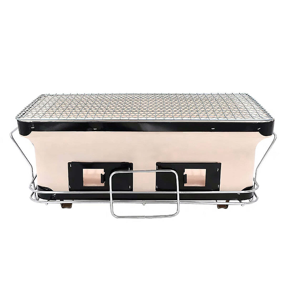 Portable Hibachi Tabletop Grill Dual Charcoal BBQ Chambers - SuperSaverAU - view 4