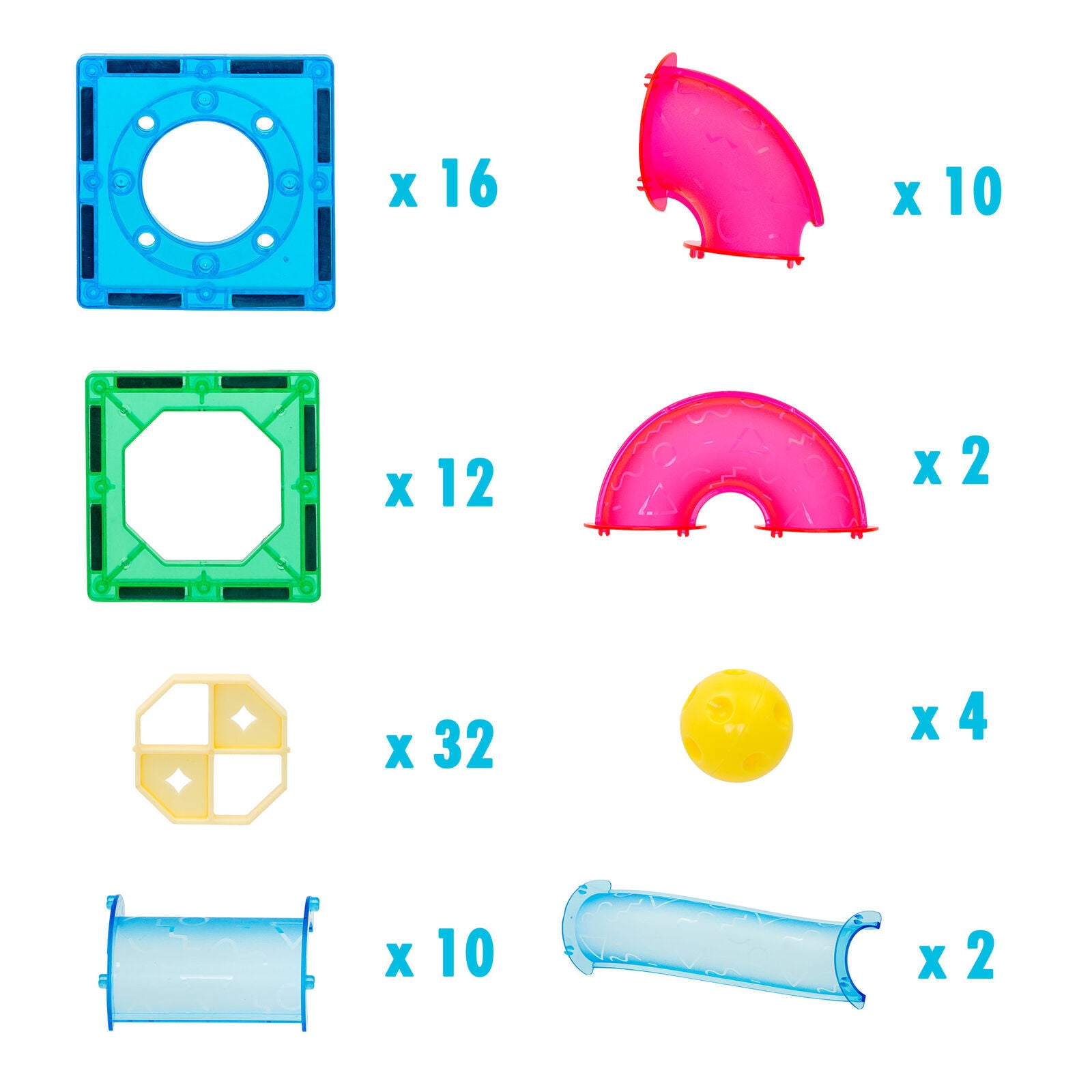 88 Pcs non-toxic STEM Educational, Durable Magnetic Tiles/Puzzle with Storage Bag - SuperSaverAU - view 3