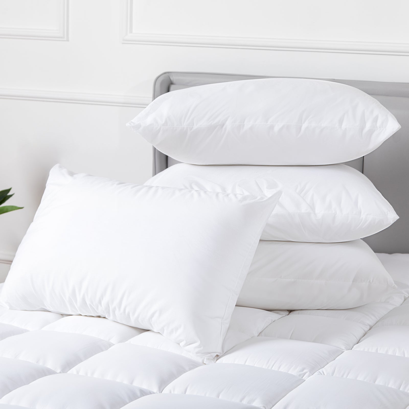 Hacienda 100% Cotton Pillow 50x75 cm, Hypoallergenic, Antibacterial, Cooling, 4 Pack - SuperSaverAU - view 4