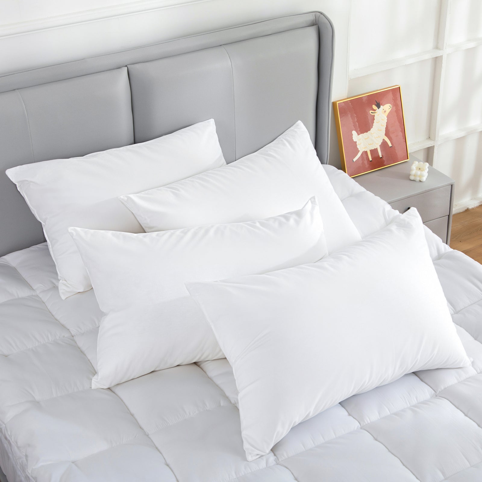 Hacienda 100% Cotton Pillow 50x75 cm, Hypoallergenic, Antibacterial, Cooling, 4 Pack - SuperSaverAU - view 6