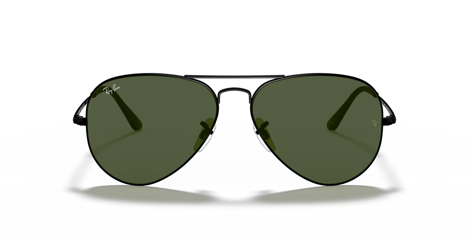 Ray-Ban Aviator Metal II Sunglasses - Black & Green - SuperSaverAU - view 1