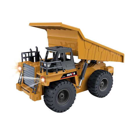 Remote Control Die-Cast Dump Truck 6-Channel with Alloy Bucket 300g Capacity - SuperSaverAU - view 1