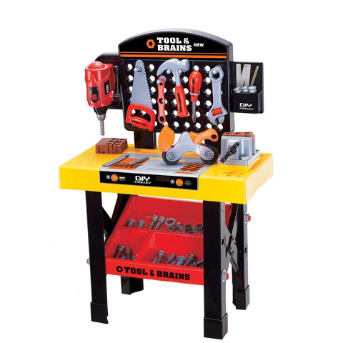 Children's DIY Tool Workbench Playset with Large Toy Tools & Storage - SuperSaverAU - view 1