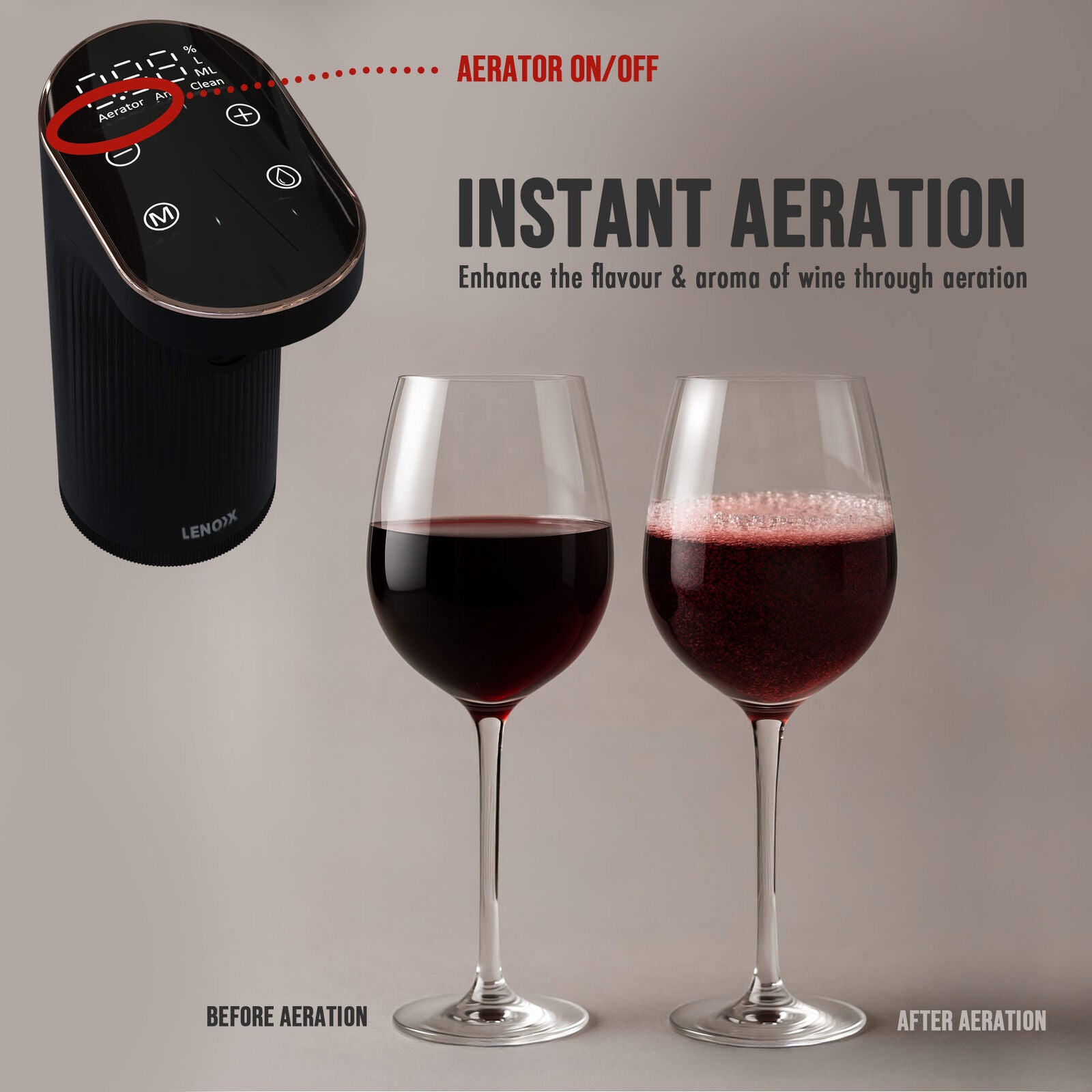 Instant Wine Aerator & Dispenser with Adjustable Bottle Fit - SuperSaverAU - view 4