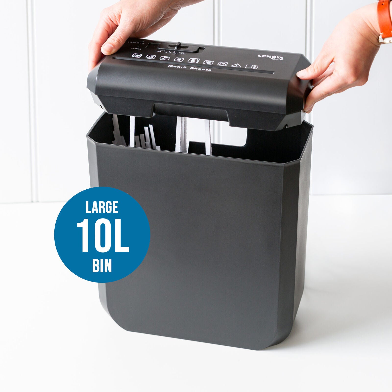 Home & Office Shredder, 5 x A4 At Once, Auto Start/Stop Function - SuperSaverAU - view 3