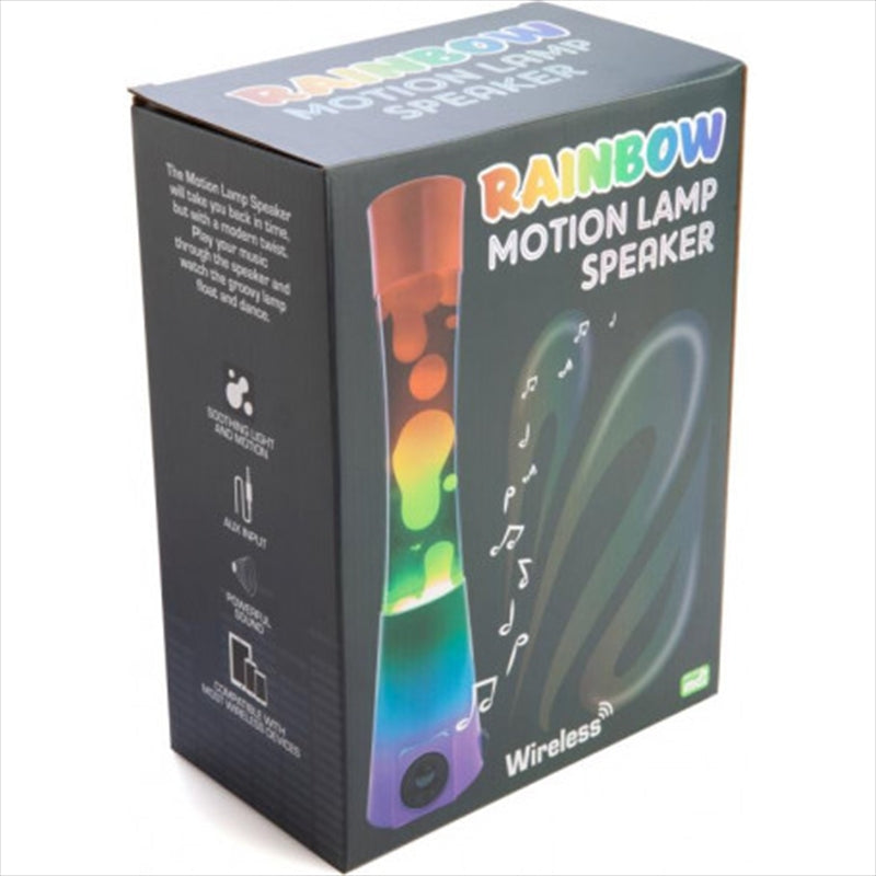 Rainbow Motion Speaker Lamp - 9.50 x 9.50 x 42 cm, Bluetooth & AUX, Colorful Lava - SuperSaverAU - view 1