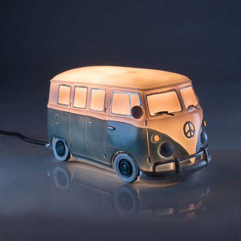 Blue Metal Look Combi Table Lamp - 1960's Style, Polyresin & Fibreglass - SuperSaverAU - view 1