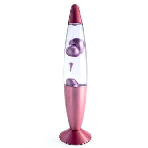 Pink Metallic Magma Motion Lamp - Classic Rocket Shape with Floating Lava - SuperSaverAU - view 1