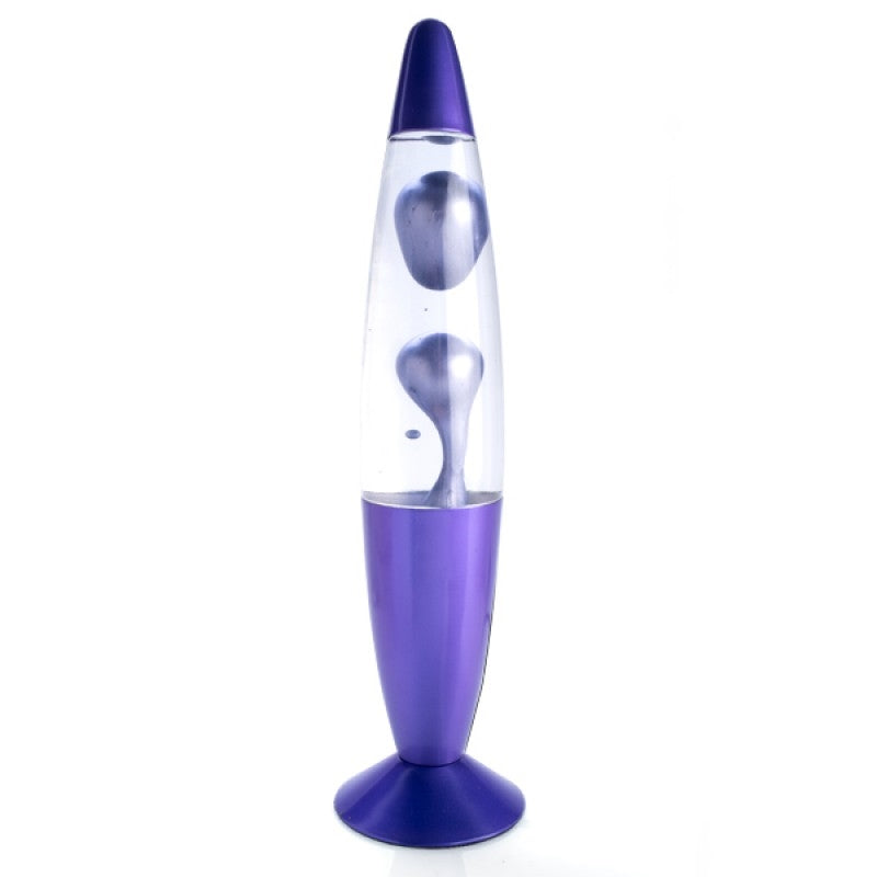 Premium Purple Metallic Magma Motion Lamp Rocket Lava Style Decorative Light